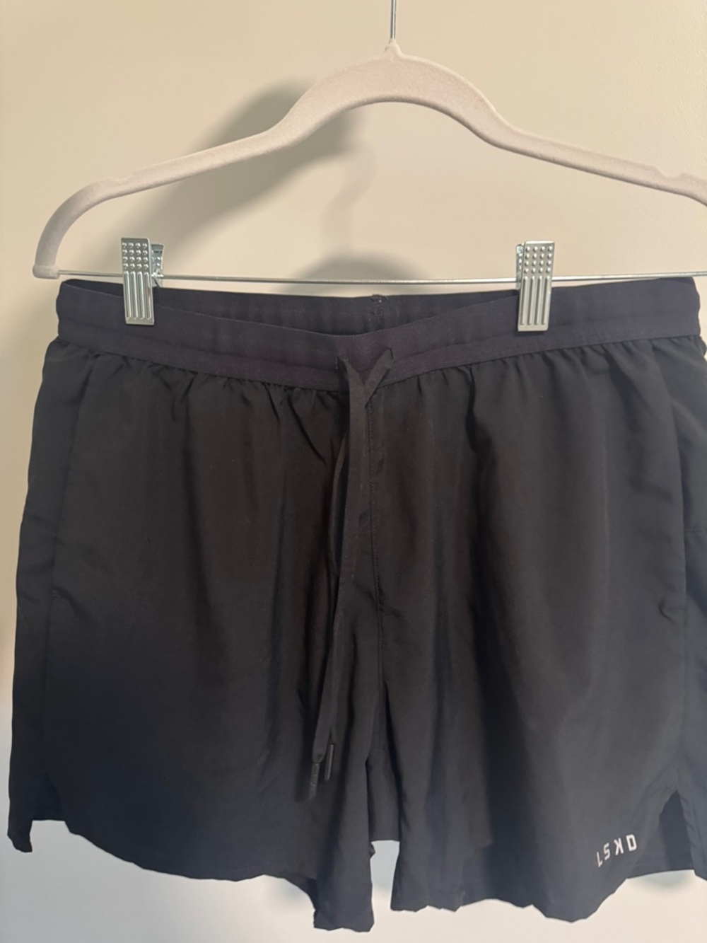 Men's Black Athletic Training Shorts with Drawstring